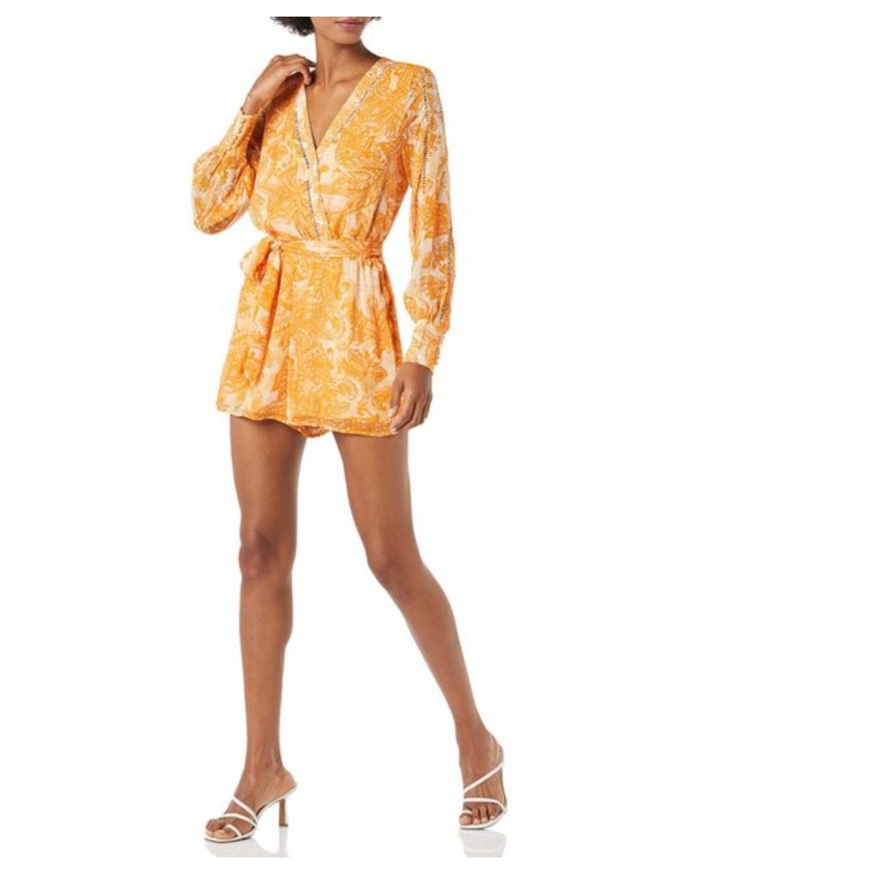 Guess Orange Patterned Jumpsuit